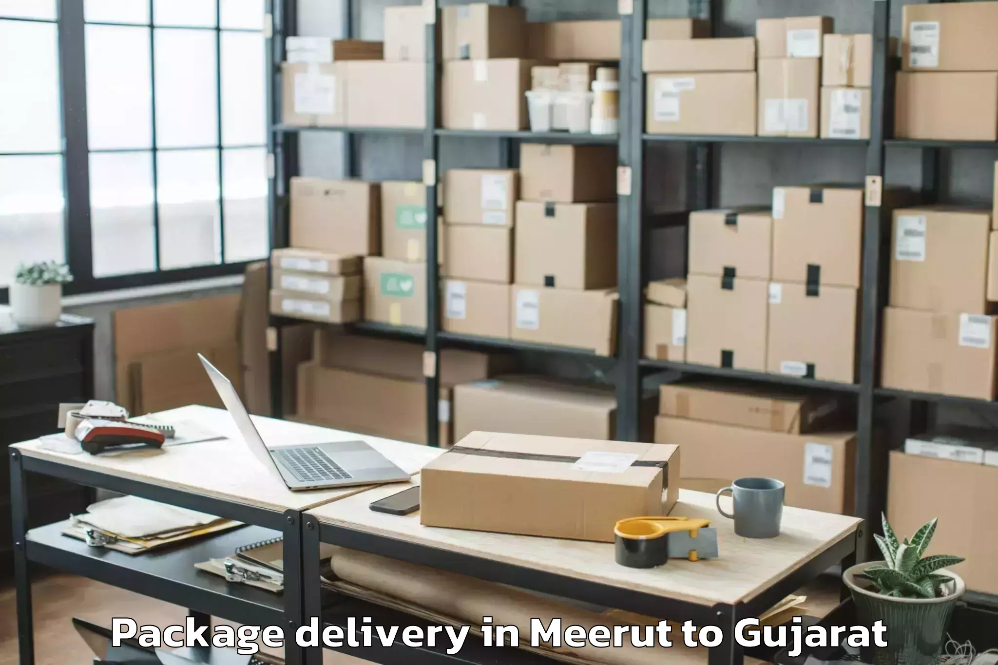 Easy Meerut to Himmatnagar Package Delivery Booking